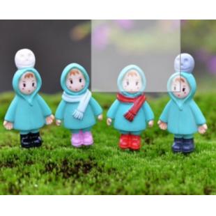 2Pcs Cartoon Characters For Miniature Micro Landscape Pot Cultur